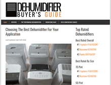 Tablet Screenshot of dehumidifierbuyersguide.com
